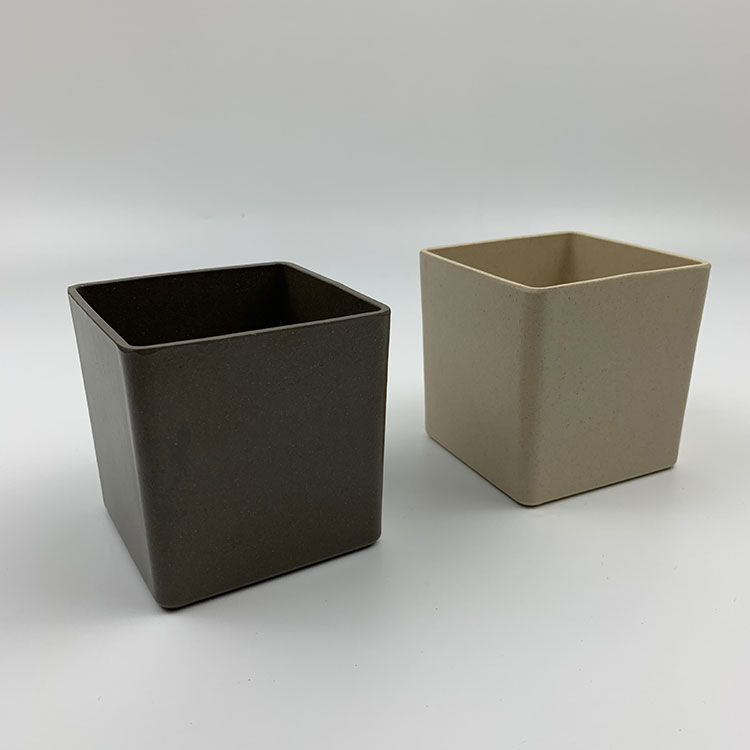 Square Biodegradable Bamboo Fiber Flower Pots